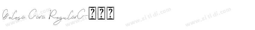 Gelosa Cara RegularC字体转换